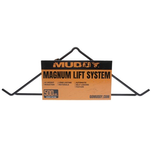 MUDDY Magnum Lift System Durable Heavy-Duty 4:1 Pulley System for Lifting Game Animals Up to 500 lbs Automatic Self-Locking Mechanism for Single-Person Use