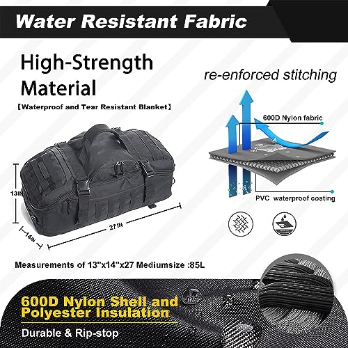 3-in-1 Military Backpack Duffle Bag for Travel & Gym