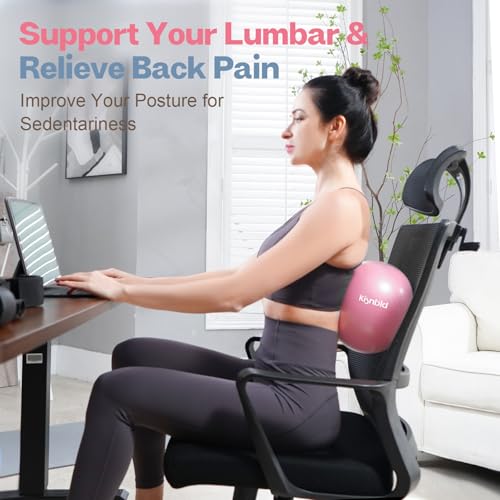 9 Inch Mini Pilates Ball - Anti-Burst Non-Slip Yoga Ball for Core Strength & Stability