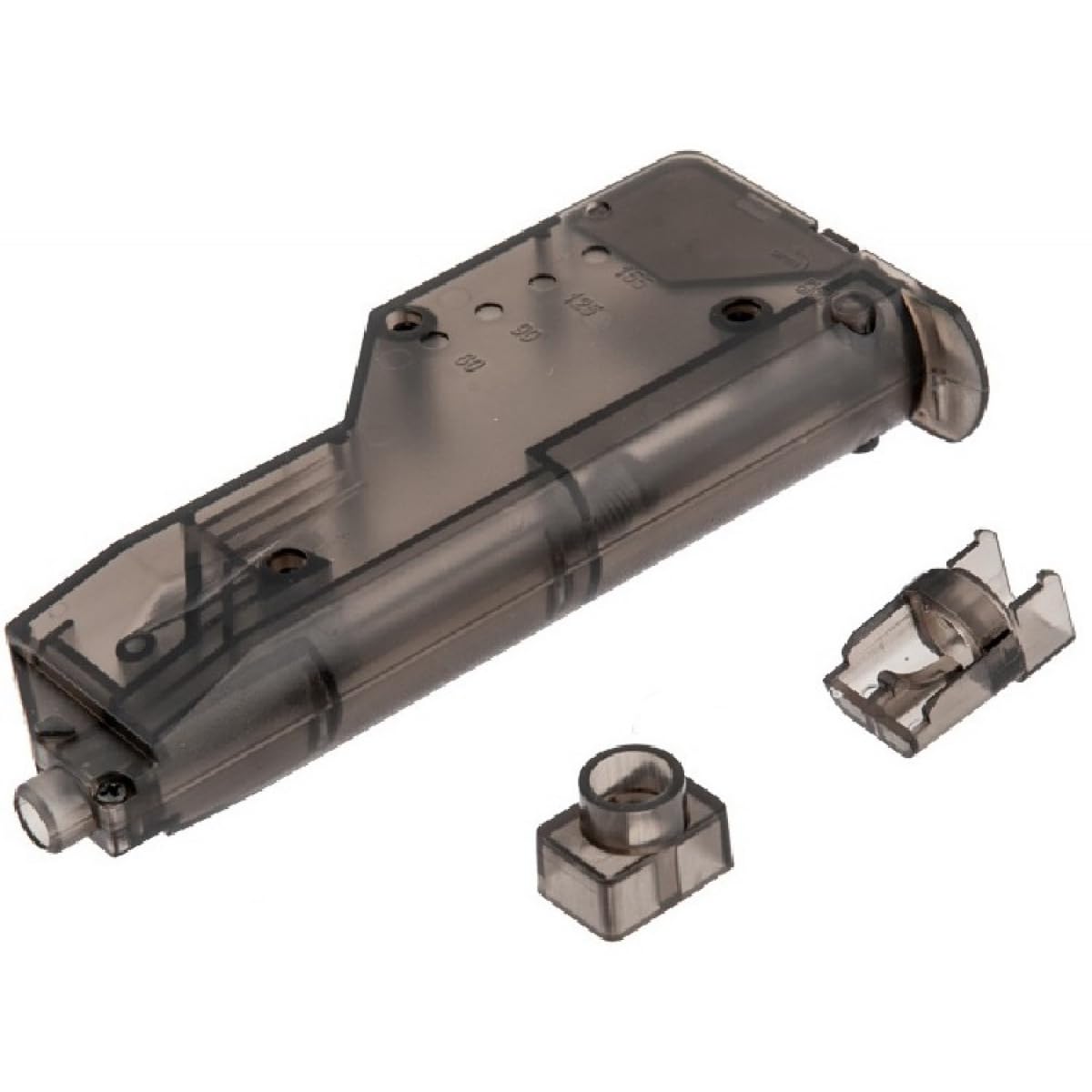 Lancer Tactical Airsoft Speed Loader 6mm BBS Pellet 150 Rounds Capacity Airsoft Magazine Quick Loader with Adapter (Black, Count 2)