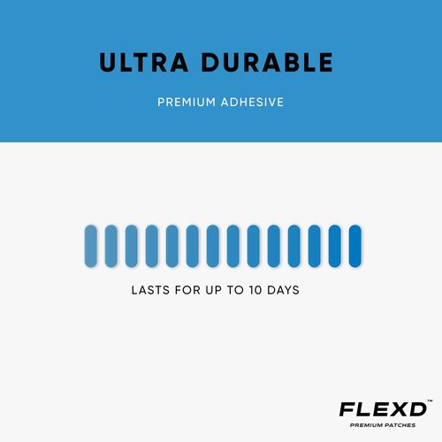 Flexd - Dexcom G7 Over Patches Waterproof (Pack of 30) - Clear Transparent