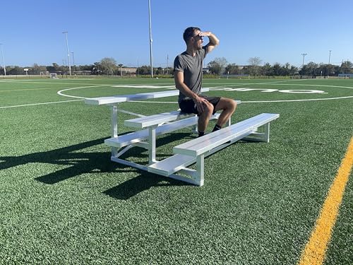 3-Row Bleacher Seating - Lightweight Aluminum, 7.5' Capacity