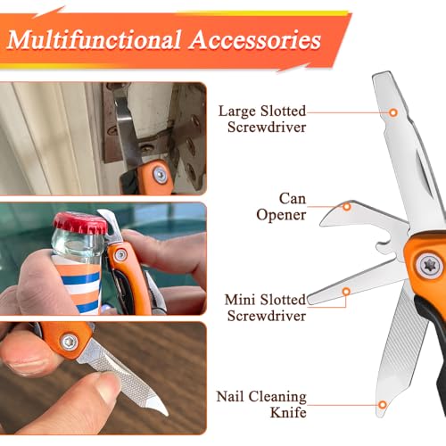 14-in-1 Mini Multitool Pliers - Stainless Steel Pocket Tool for EDC & Camping