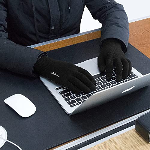 Achiou Winter Gloves for Men and Women, Touchscreen Soft Knit