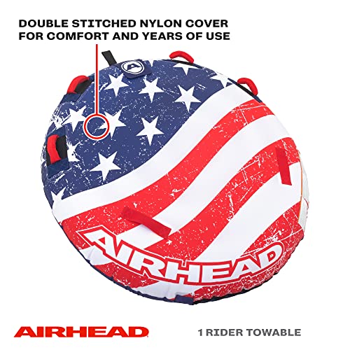 Towable Tube for Boating - Stars & Stripes 1 Rider with Nylon Cover