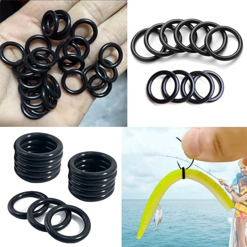 Wacky Rigging Worm O-Rings - 200pcs for Bass Fishing