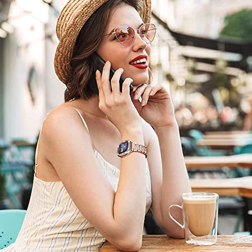 Rose Gold Bling Watch Band for Fitbit Versa 4 / Sense 2 - TUV PLNT