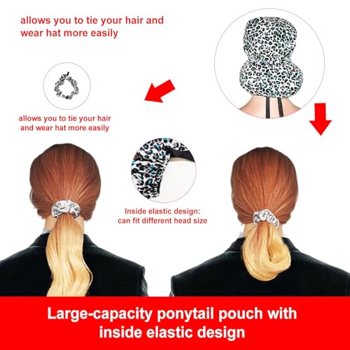 Adjustable Scrub Cap with Silky Inner Lining and Buttons - Teeth Print