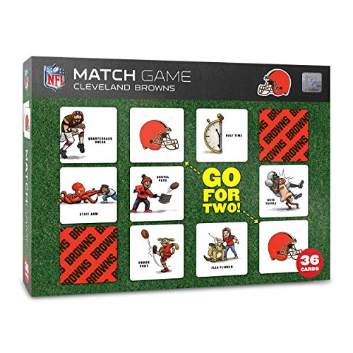 NFL Memory Match Game - Cleveland Browns Team Colors