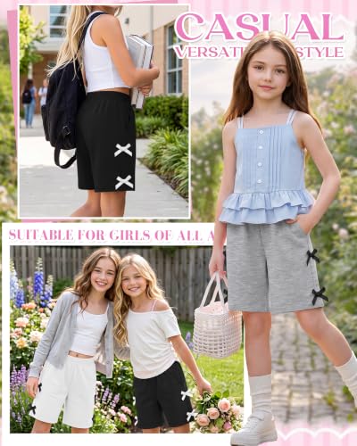 Girls Summer Shorts - 3 Pack Comfortable Casual Playwear