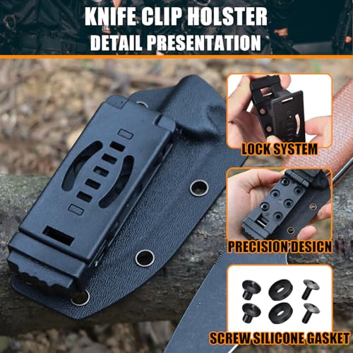 4-Pack Tactical Belt Clips for Knives & Holsters - Universal Kydex Utility Sheath Clips
