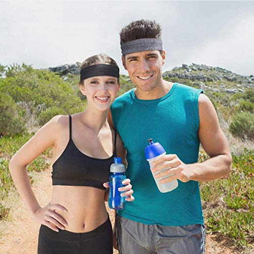 3-Pack Non-Slip Athletic Sweatbands - Moisture-Wicking Sports Headbands