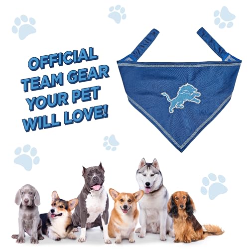 NFL Detroit Lions Dog Bandana - Large/X-Large Tie Scarf