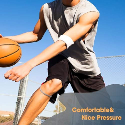Patellar Tendon Knee Support Strap - Silicone Anti-Slip Brace - Orange
