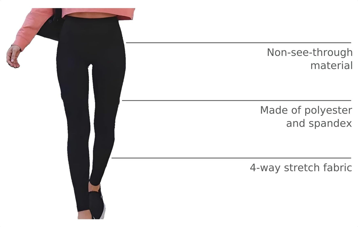 Blisset 3 Pack High Waisted Leggings for Women with Pockets Soft Active Tummy Control Pants for Yoga Running & Daily Wear