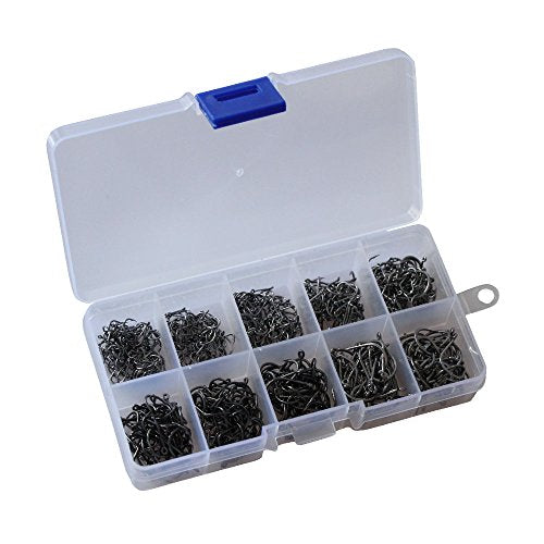 500pcs Gold Fishing Hooks Set 6 Sizes High Carbon Tackle Box, Small