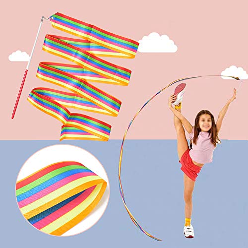 Rhythmic Gymnastics Ribbons - 2 Colorful Streamers for Dance