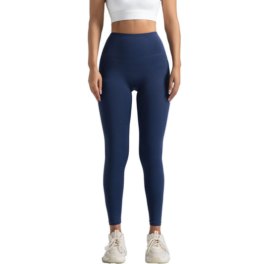 NVOYEGMOY High Waisted Leggings for Women Stretch Active Pants Tummy Controy Workout Leggings Full Length Ultra Soft Yoga Pants (Medium, Navy Blue)