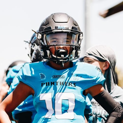 Football Mouth Guard with Connected Strap - Maximum Breathability, Fits Braces