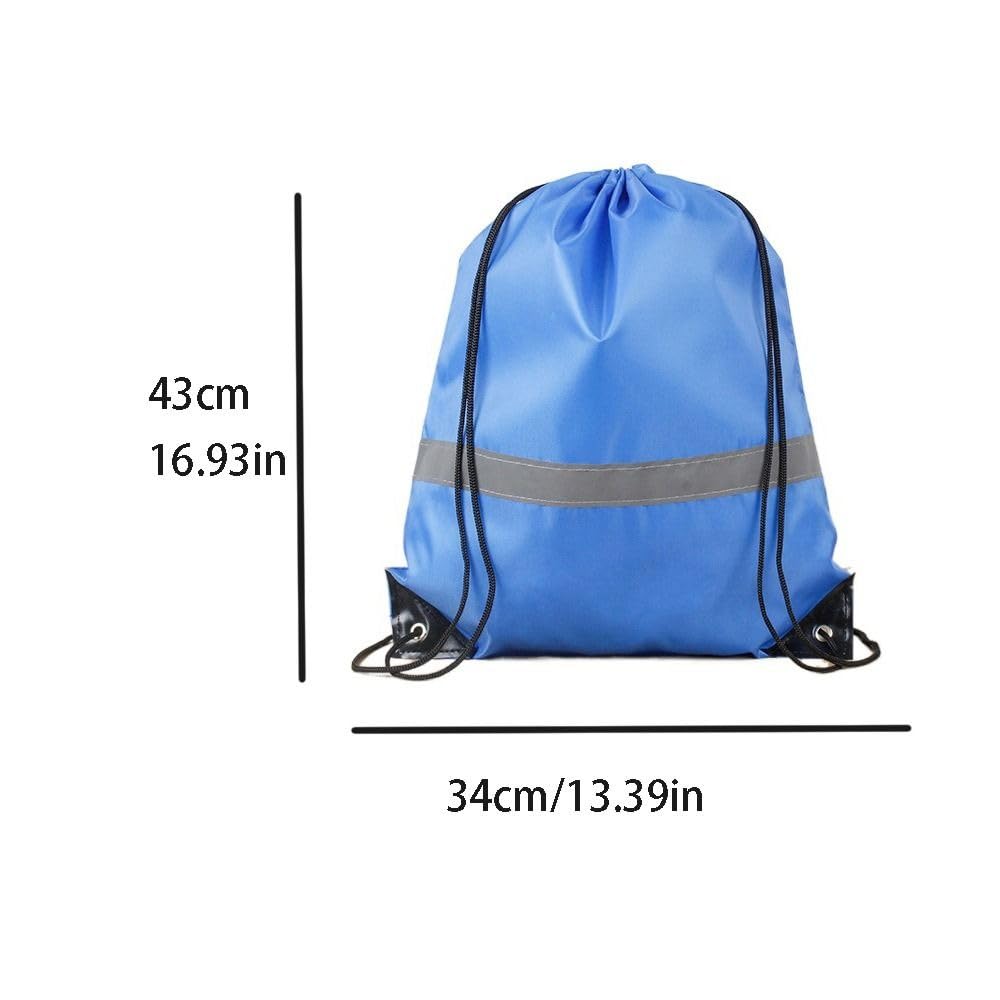 Leadigol 5 Pack Drawstring Backpack,Sport Drawstring Backpack Bags with Reflective Strip,String Backpack Cinch Bags for Women Men,for Yoga Sport Gym Traveling