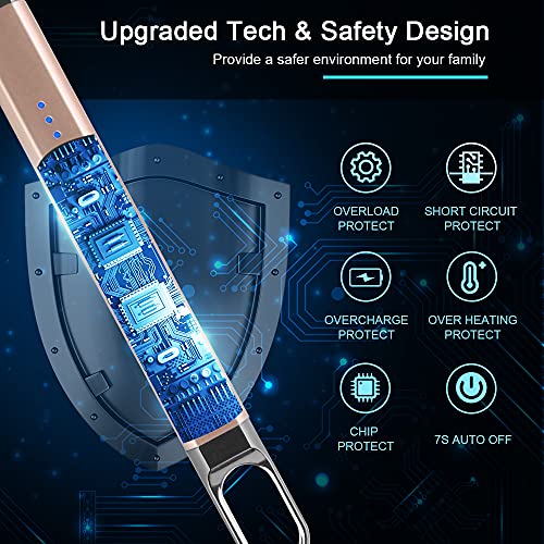 Electric Arc Lighter - Windproof Flameless USB Rechargeable - Champagne Gold