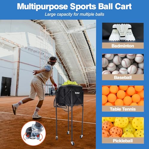 Portable Pickleball & Tennis Ball Hopper - Medium Capacity Carrier