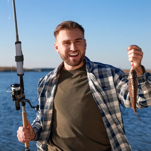 12 Pcs Fishing Rod Sleeves & Lure Wraps Set for Rods, Grey - Teyva Daily
