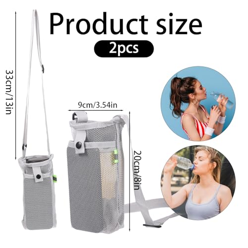 Portable Water Bottle Holder with Adjustable Strap - 2 Pack