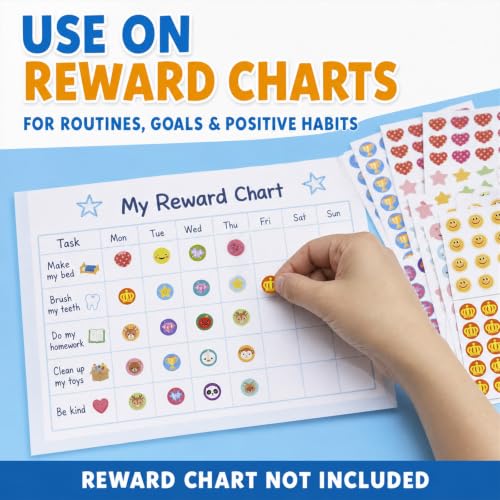 6600 Reward Stickers for Teachers - 15 Designs, 75 Sheets
