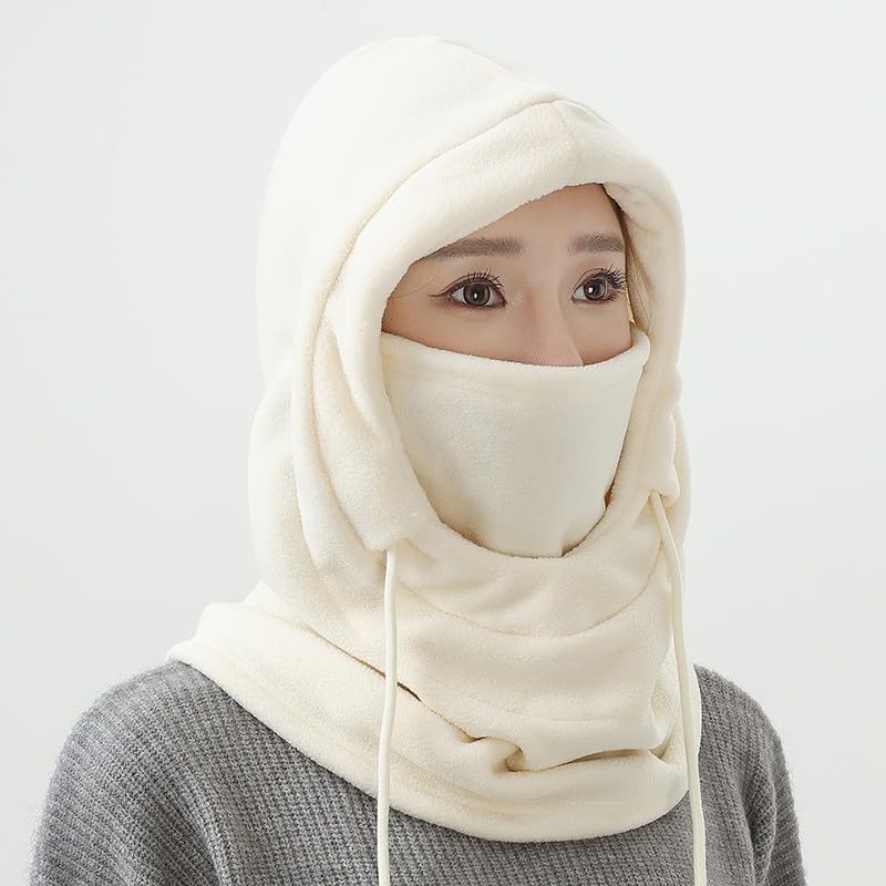Windproof Fleece Balaclava Ski Mask for Winter - Beige