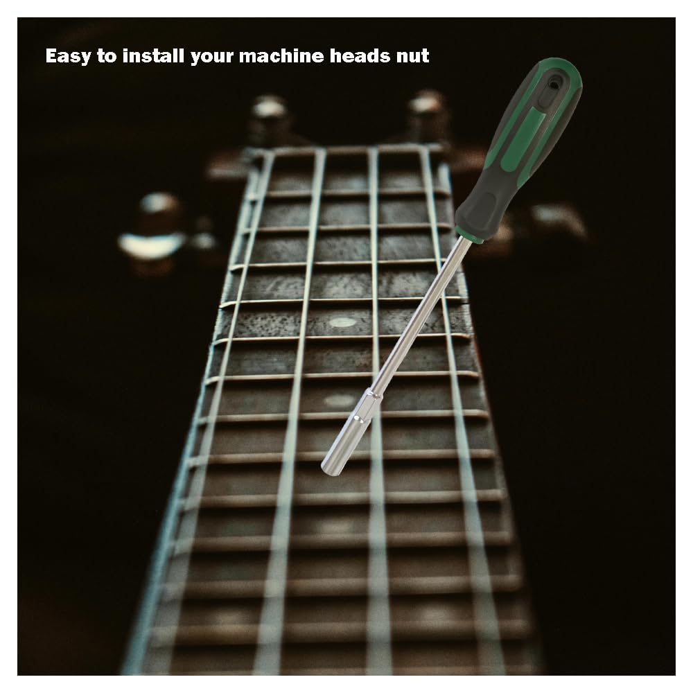 PANSHIYON 10mm Nut Driver,10mm Deep Socket Wrench Screwdriver for Modern Guitar Tuners Machine Heads Nut Installing, Removing, or Tightening (Total Length 260mm,10mm)