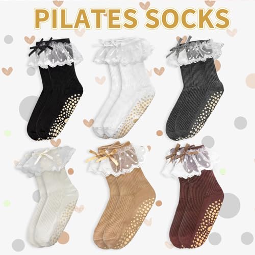 Non-Slip Grip Polka Dot Yoga Socks for Women - One Size, 3 Colors