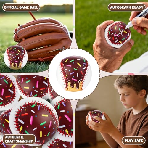 9-Inch PVC Practice Baseball - Chocolate Drip Design