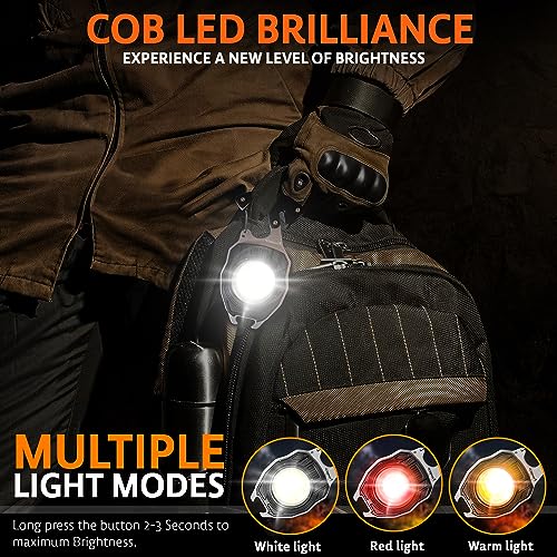 LED Flashlight Multitool Keychain with Magnet - 1 Pack