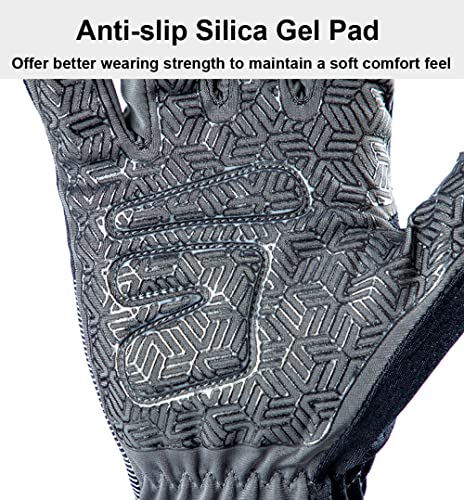 Full Finger Cycling Gloves for Men & Women - Medium Black