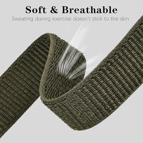 Breathable Nylon Loop Wristband - 6 Pack for Hume 1.0 - Black/Army Green/Iron Gray
