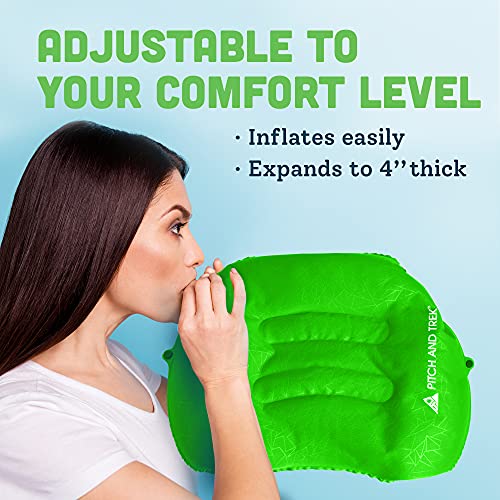 Ultralight Inflatable Camping Pillow for Neck & Lumbar Support