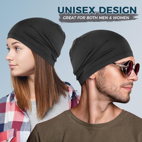 Cooling Breathable Skull Cap for Men & Women - Black