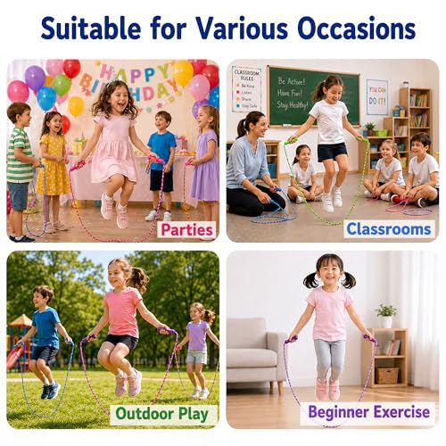Adjustable Colorful Jump Rope - 3 Pack for Kids & Teens