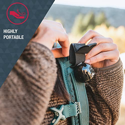 Bear Bell with Magnetic Silencer - Black for Hiking & Camping