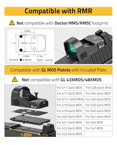 Green Dot Sight - WolfCloak X03 Motion Awake Reflex Sight for RMR Footprint