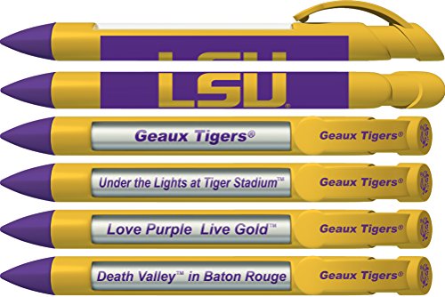LSU Tigers Notebook and 2 Pen Set - 4x6 Rotating Message Pens