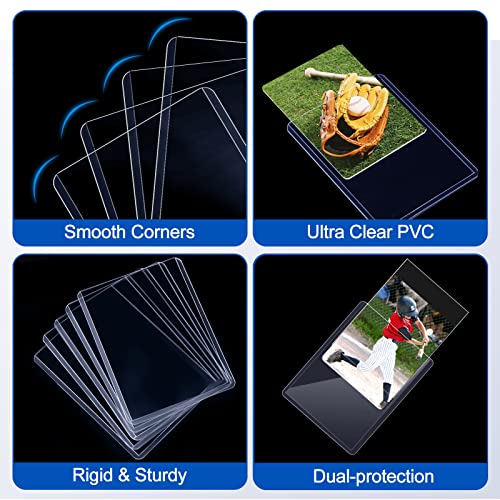 48 Card Sleeves - Hard Plastic Trading Card Holders, 3"x4", 35PT