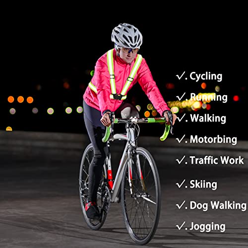 Adjustable High Visibility Reflective Vest for Running & Cycling