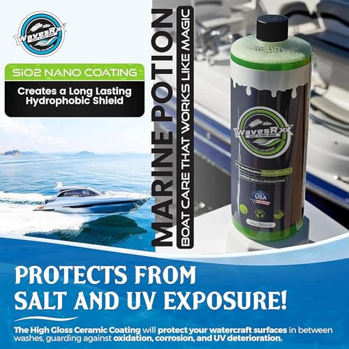 WAVESRX 32oz Salt Neutralizing Boat & Jet Ski Wash with SiO2 Surface Protection
