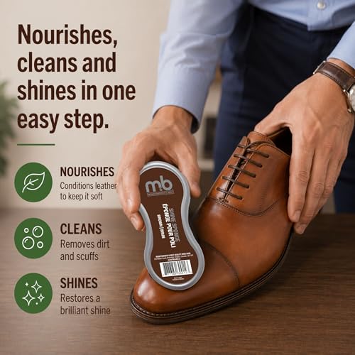 Shoe Shine Sponge - Neutral Leather Polish for Footwear