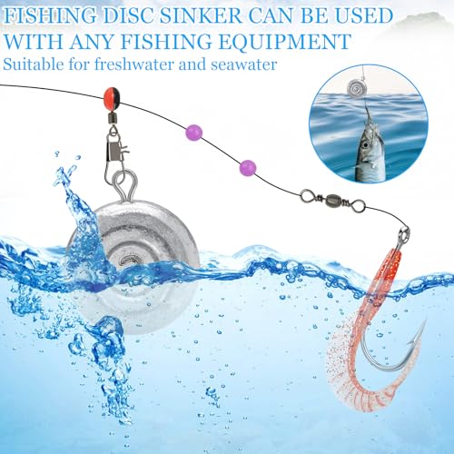 1oz Coin Sinkers Weights - High Density Disc Fishing Weights (10pcs)