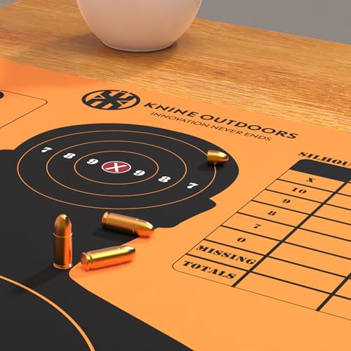 Shooting Paper Targets - 23x35 Inch, 10 Pack Silhouette with Red Bullseye