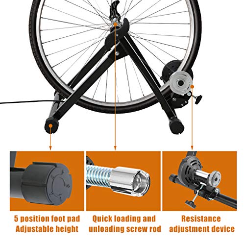 Indoor Bicycle Trainer Stand with Magnetic Flywheel & 5 Resistance Levels