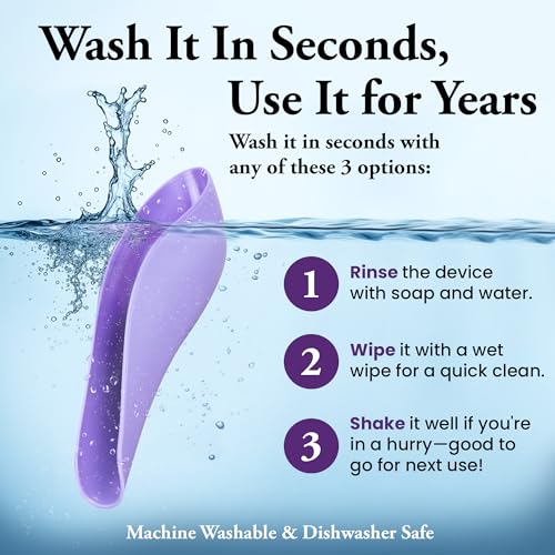 Purple Female Urination Device - Portable Female Urinal for Women, Travel & Outdoor Use